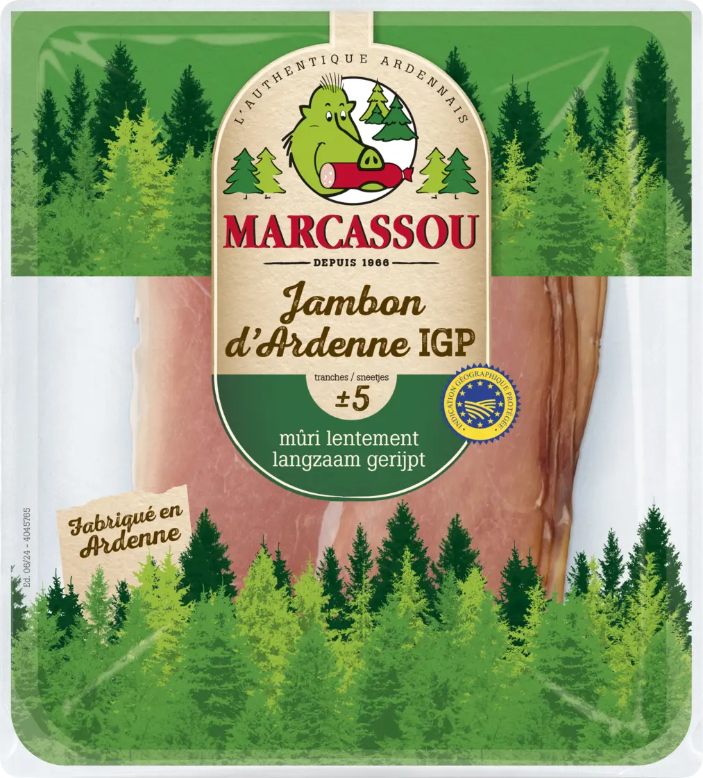 Marcassou Jambon d'ardenne 5 tranches 80g