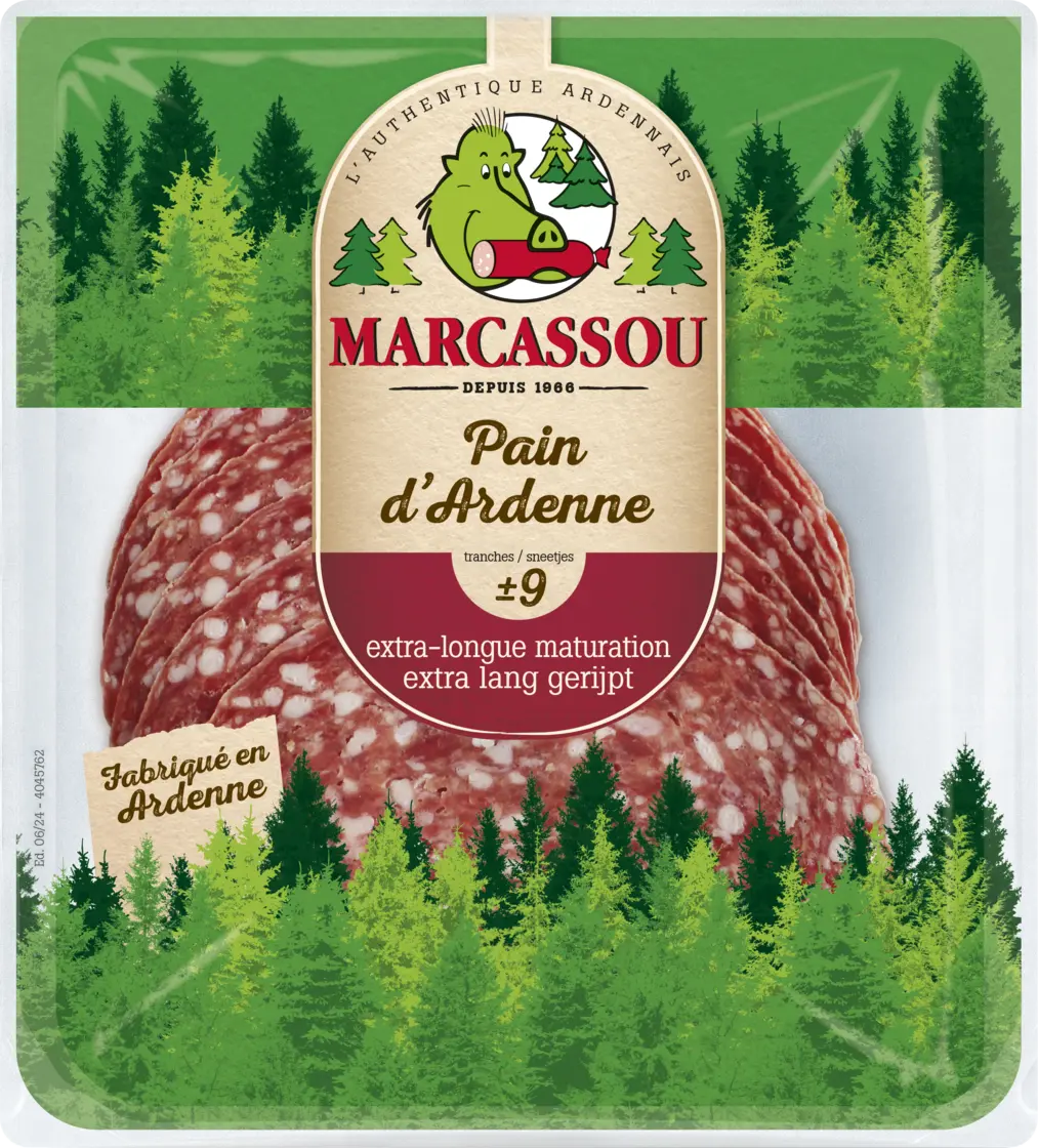 Marcassou Pain d'ardenne 9 tranches 100g