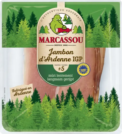 Marcassou Jambon d'ardenne 5 tranches 80g