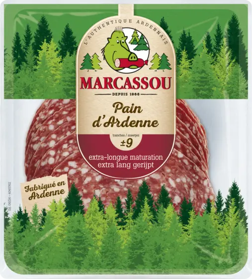 Marcassou Pain d'ardenne 9 tranches 100g