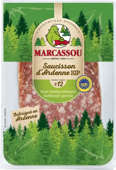 Marcassou Saucisson d'Ardenne 12 tranches 100g